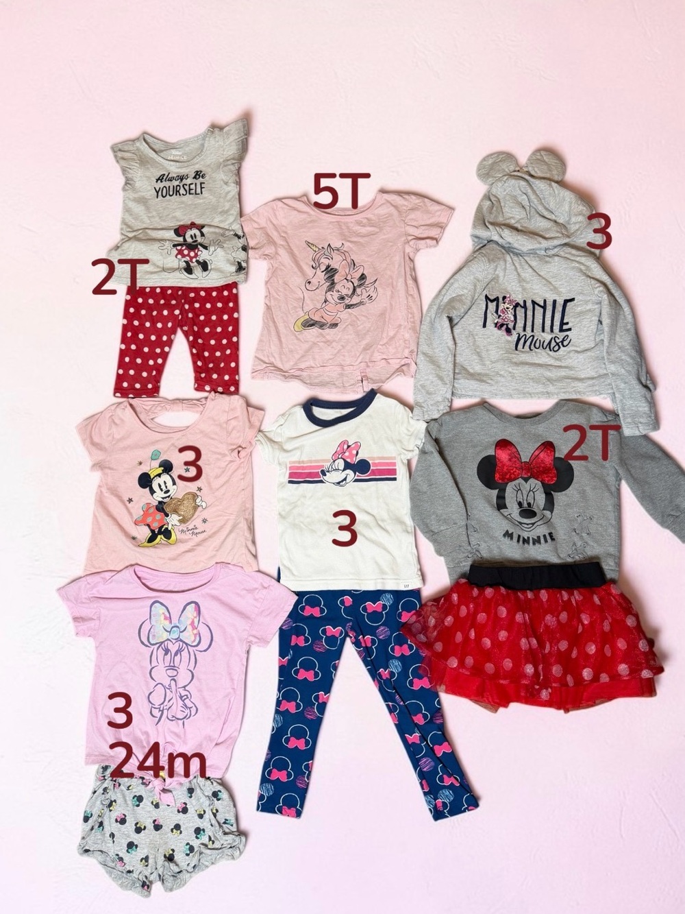 Minnie Mouse Lot Sizes 24m-5T